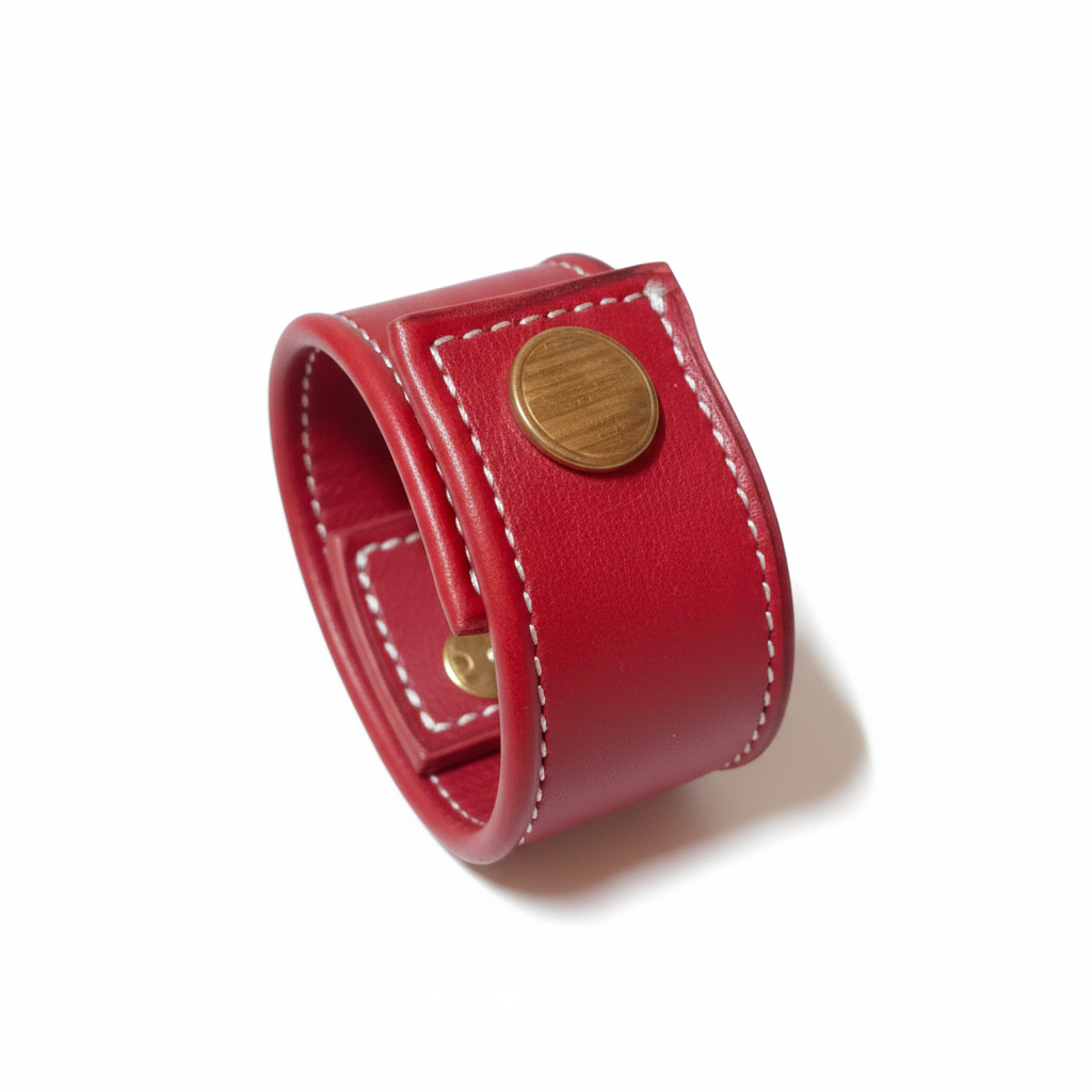 Bracelet rouge plié