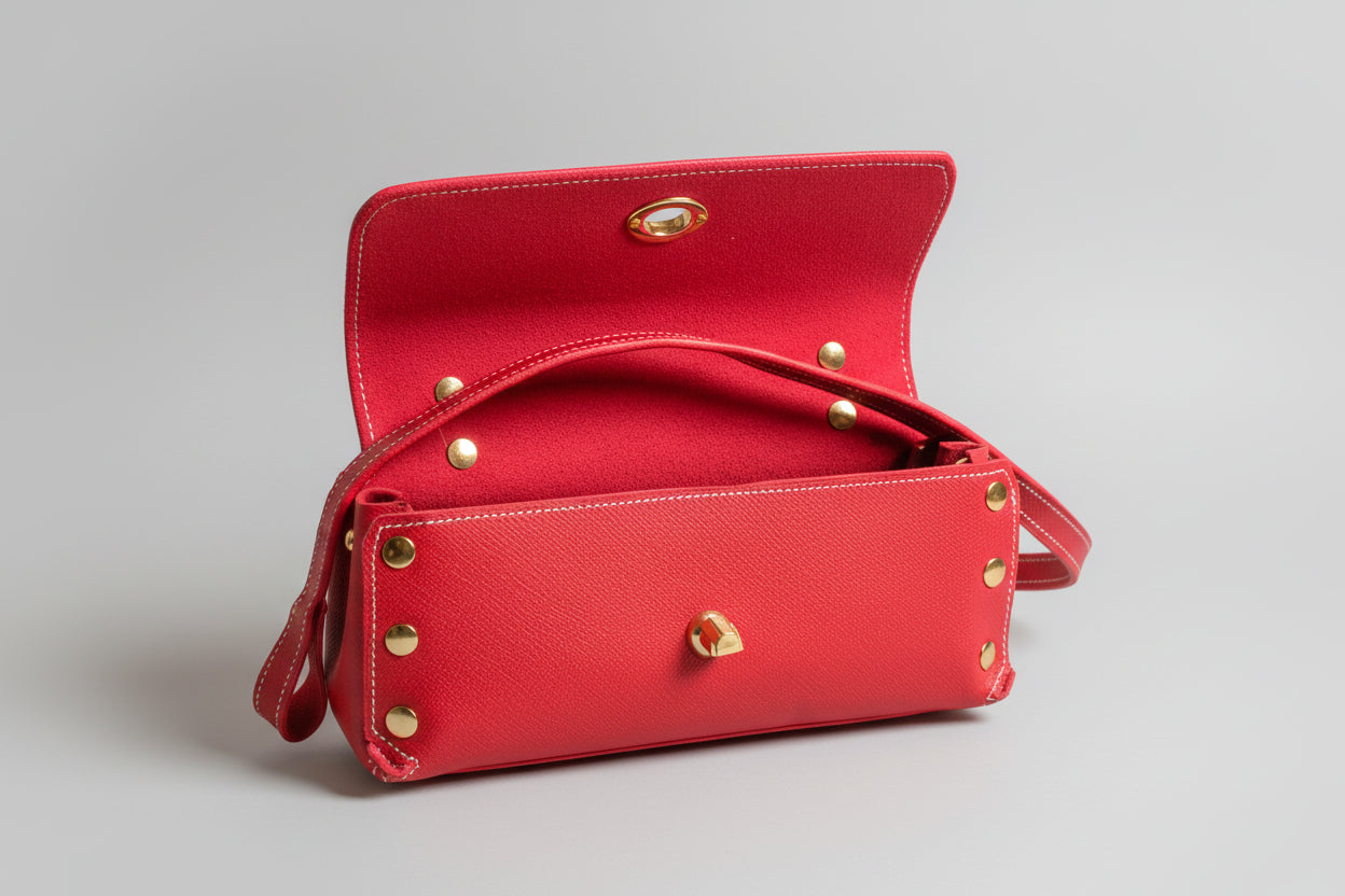 Sac à rivets rouge