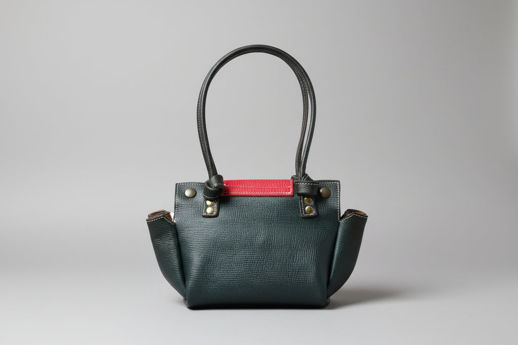 Sac Goyave en Cuir de Veau Grainé Marron Chocolat